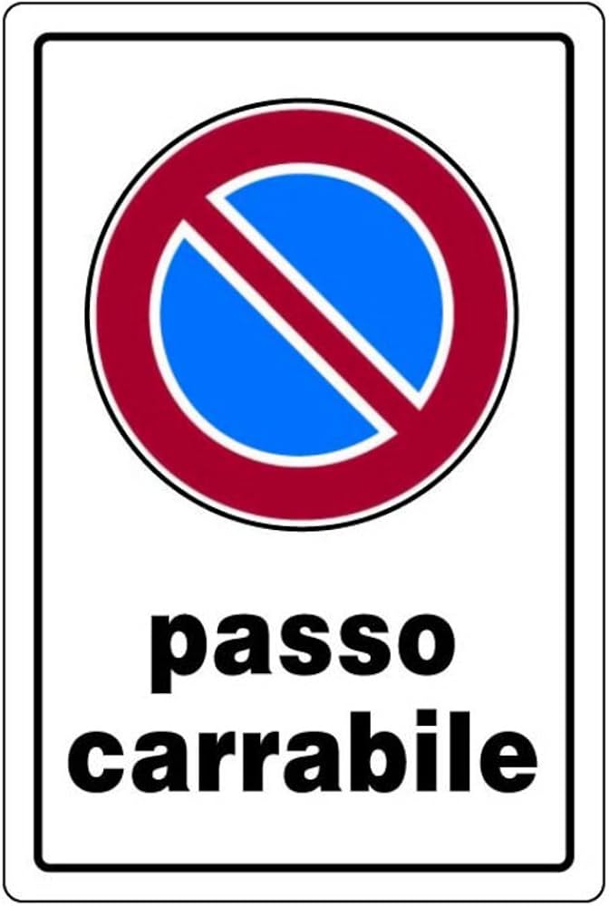 CARTELLO 20X30 PASSO CARRABILE