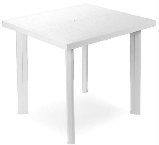 TAVOLO RETT. FIOCCO BIANCO CM.75X80XH72