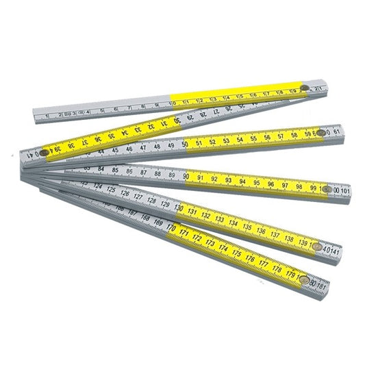 DOPPIOMETRO LEGNO CE BIANCO/GIALLO MT.2